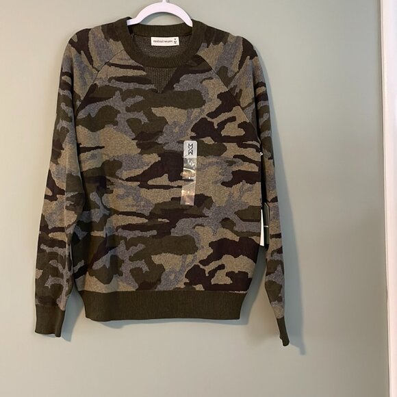 Mutual Weave Men's Camouflage M Pullover Sweater NWT C-42" L-28" S-30" - Picture 1 of 6